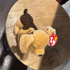 Ty Original Beanie Baby TUFFY Brown Dog Plush